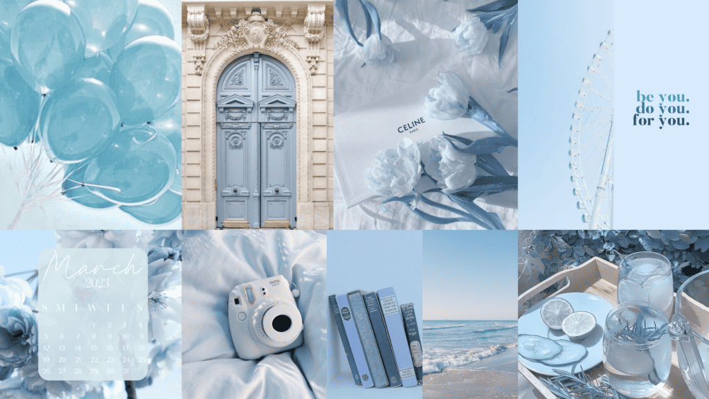 March Free Aesthetic Wallpapers - Desktop Blue 2