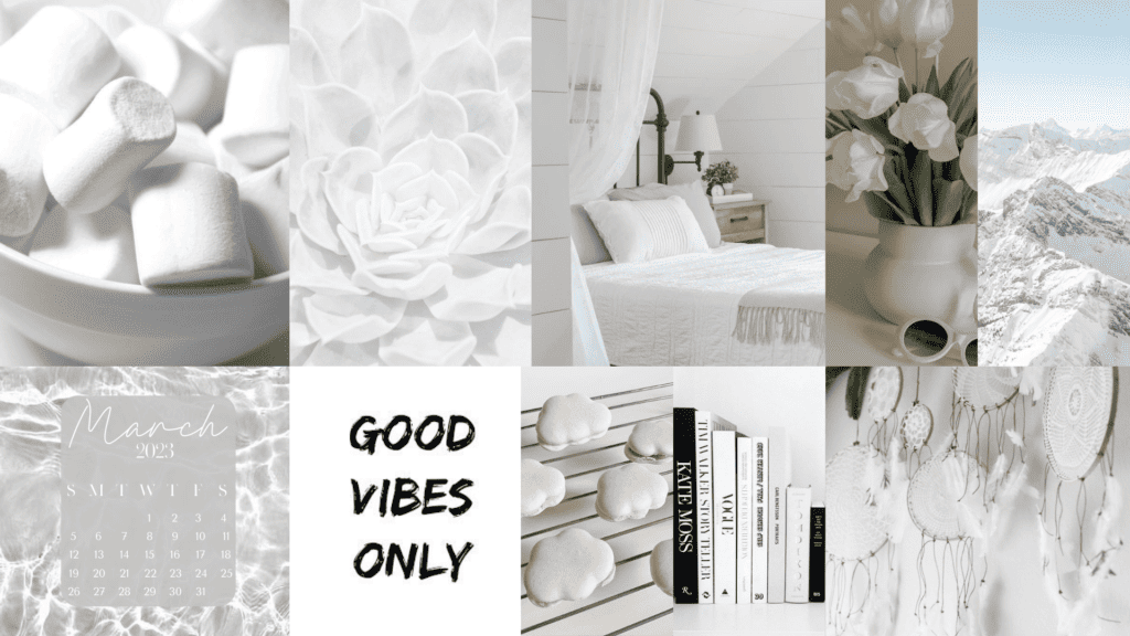 March Free Aesthetic Wallpapers - Desktop White 1
