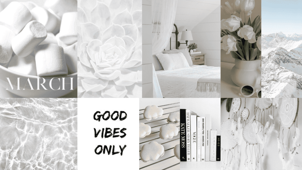 March Free Aesthetic Wallpapers - Desktop White 2