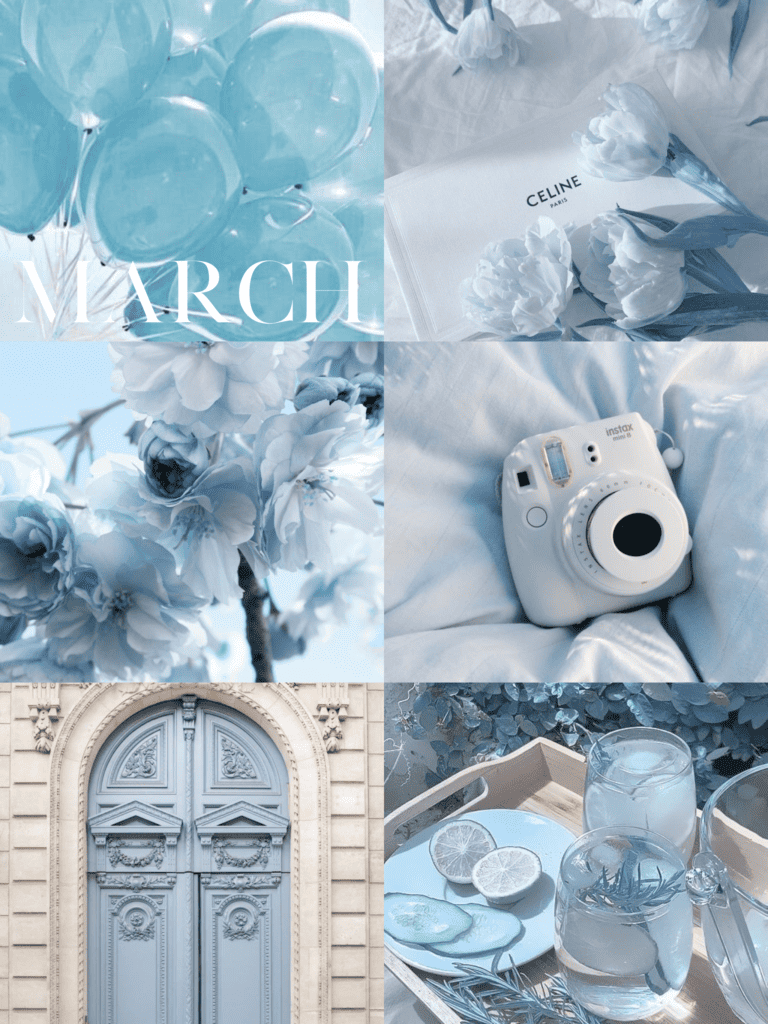 March Free Aesthetic Wallpapers - iPad Vertical Blue