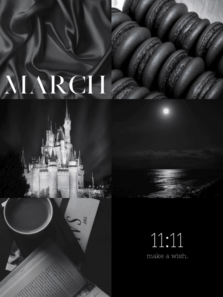 March Free Aesthetic Wallpapers - iPad Vertical Black 