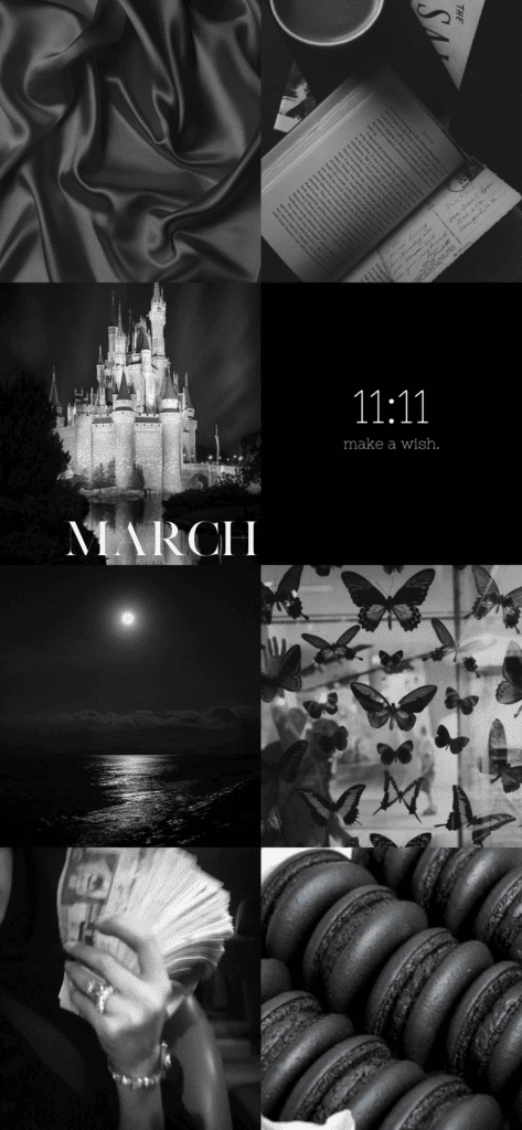 March Free Aesthetic Wallpapers - iPhone Pro Black 1