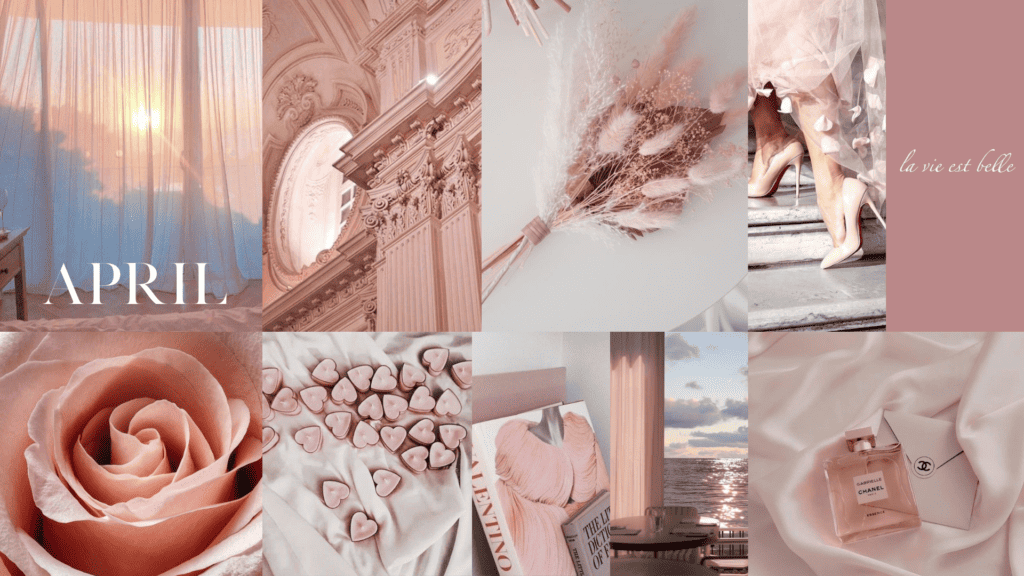 26 Desktop April Wallpapers Aesthetic Dusty Pink