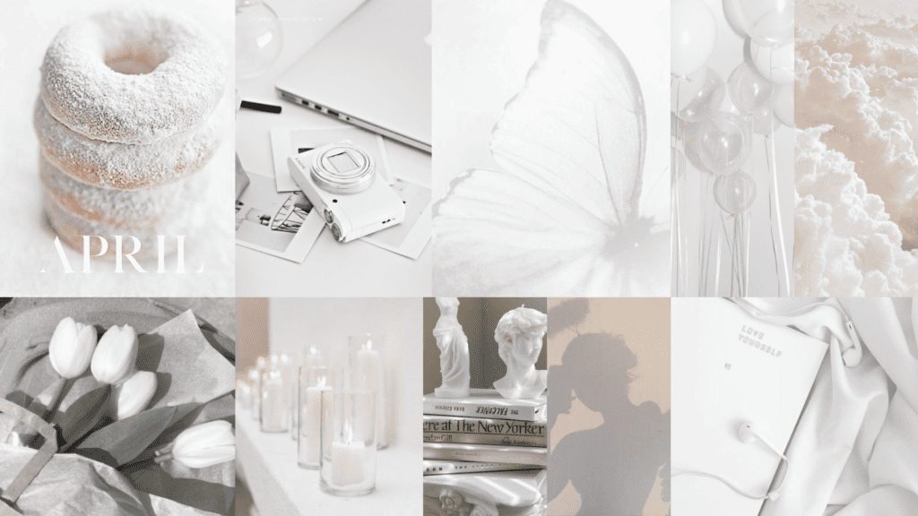 26 Desktop April Wallpapers Aesthetic White
