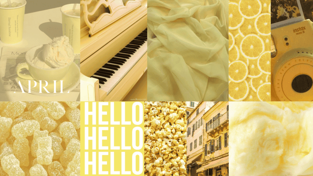 26 Desktop April Wallpapers Aesthetic Yellow