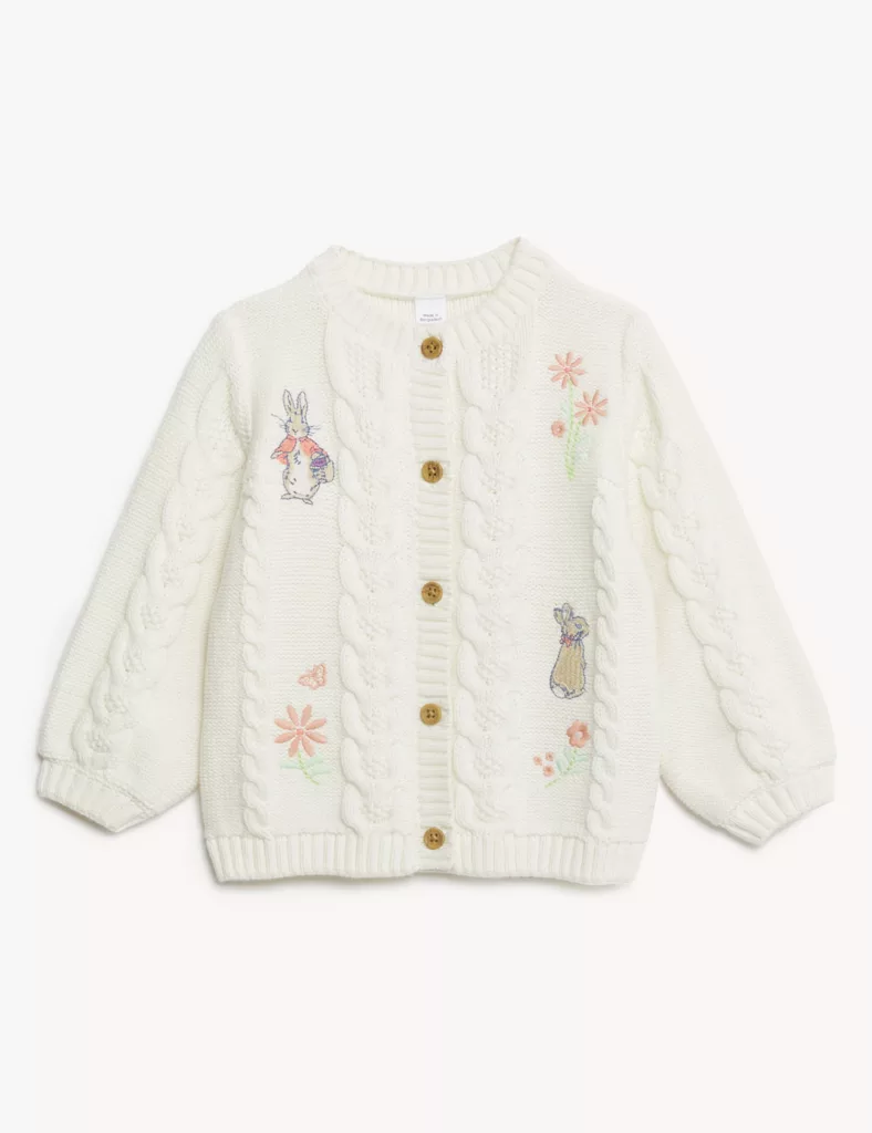Marks and Spencer Baby Cardigans Pure Cotton Peter Rabbit