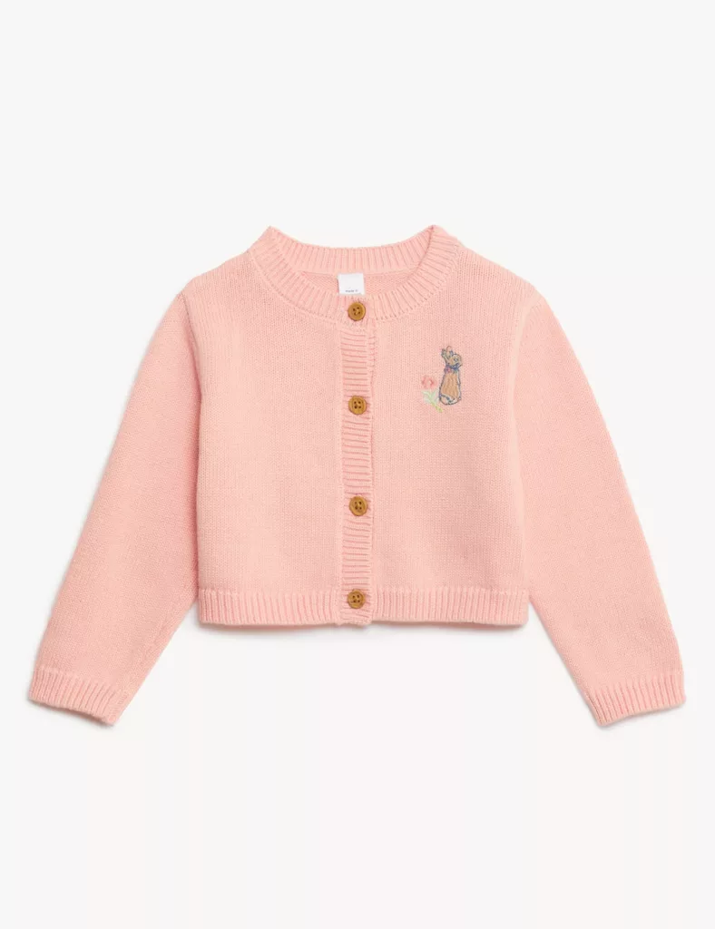 Marks and Spencer Baby Cardigans Peach Peter Rabbit