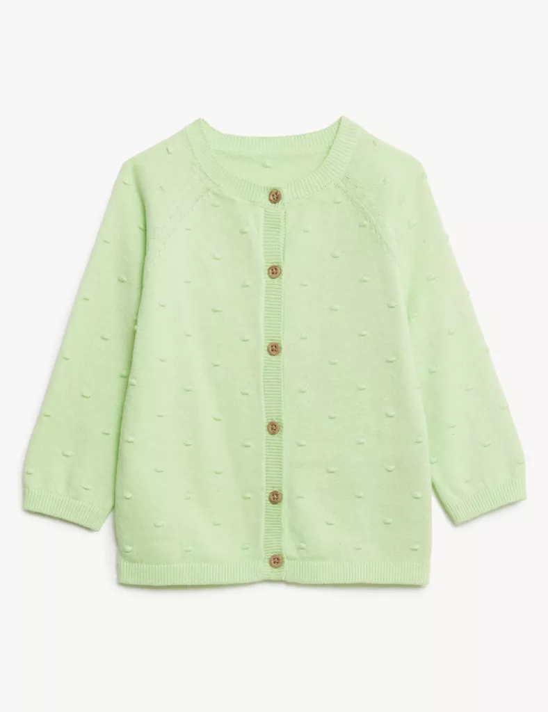 Marks and Spencer Baby Cardigans Green Spotted
