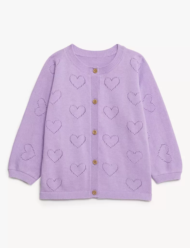 Baby Cardigans Violet Hearts