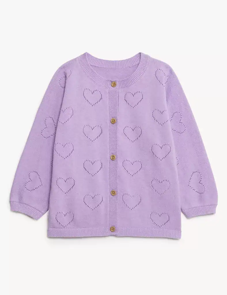 Baby Cardigans Violet Hearts