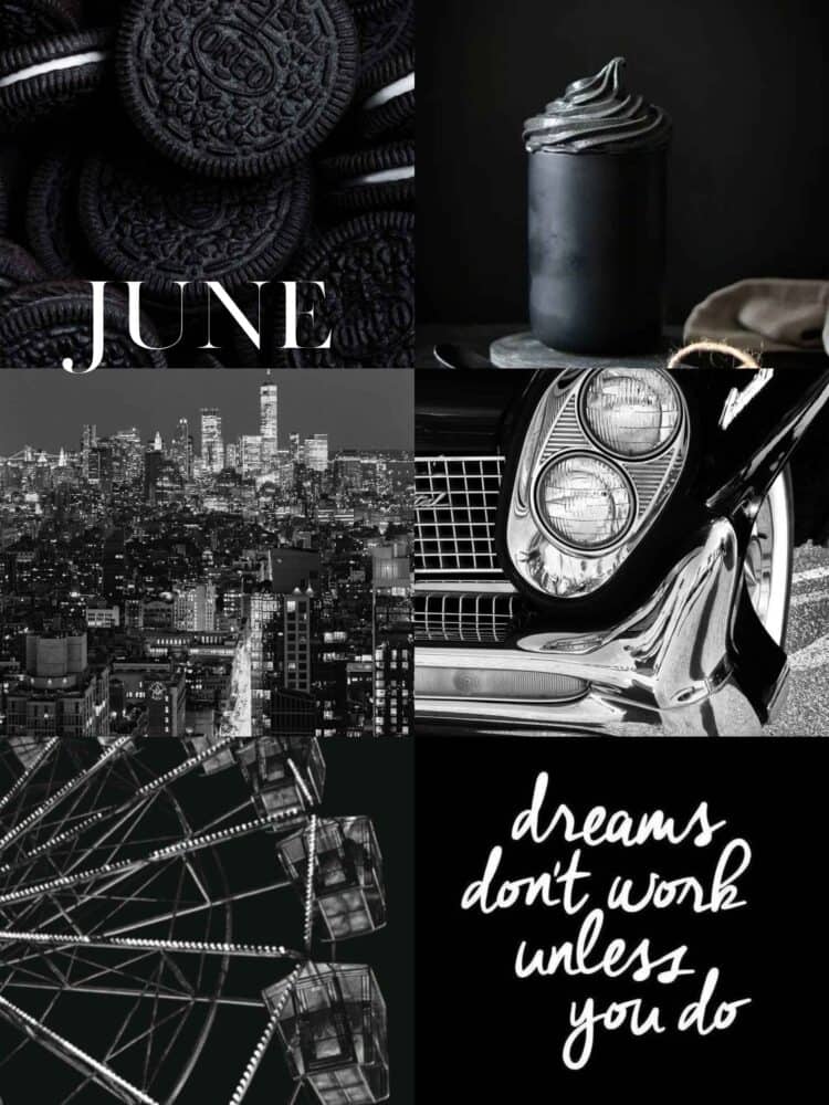 Free Aesthetic Wallpaper June iPad Vertical Black