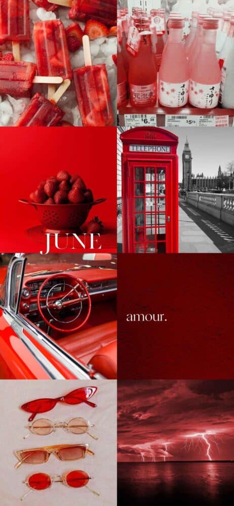 Free Aesthetic Wallpaper June iPhone PRO Red