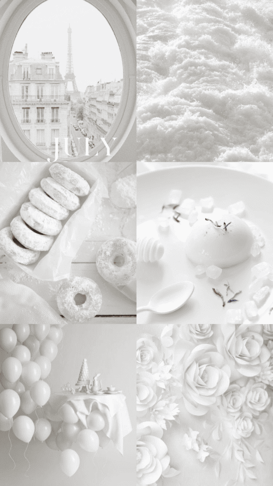 Free Aesthetic Wallpaper July iPhone White