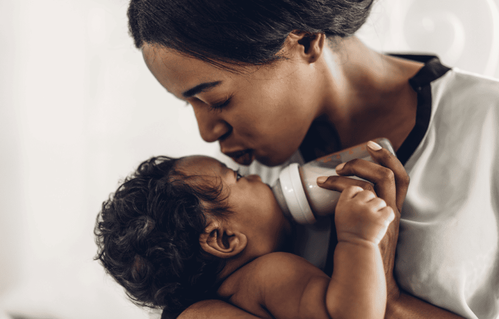 Transitioning from Breast to Bottle - mother and baby bottle feeding
