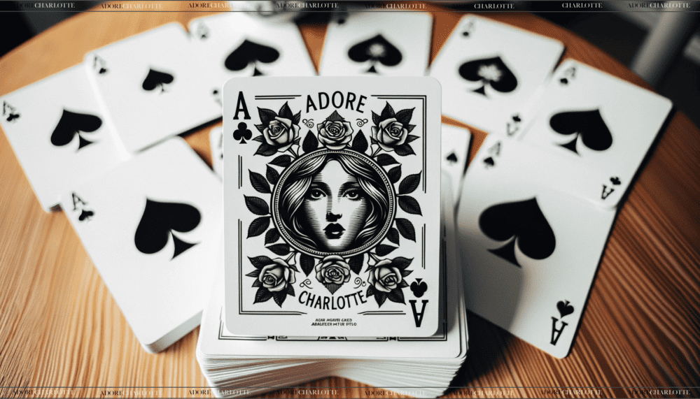 a deck of Adore Charlotte Playing Cards, for the game - Chase the Ace