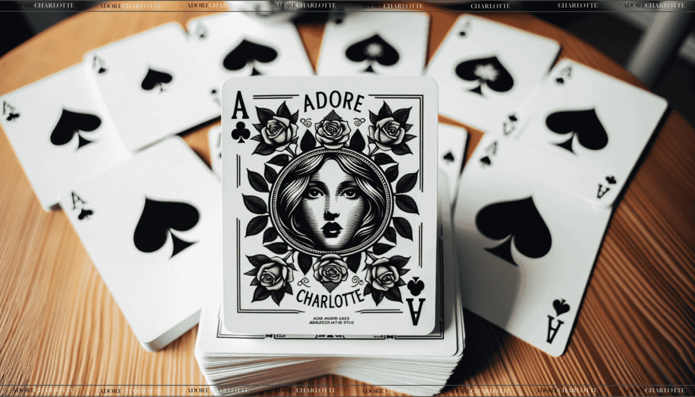 a deck of Adore Charlotte Playing Cards, for the game - Chase the Ace