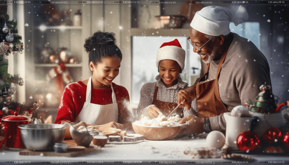 Baking with family - Things to do when its cold outside a family staying indoors and baking 