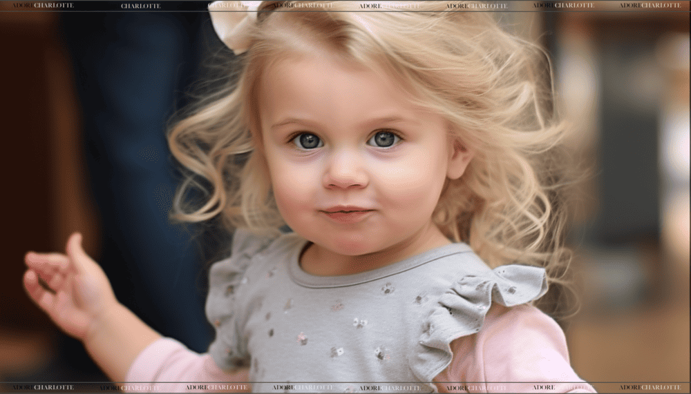 Super cute blonde toddler girl