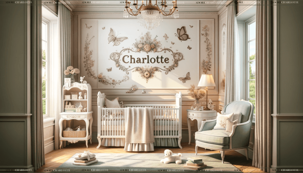 middle names for charlotte - Name on the wall in a beautiful feature. Pink girly room
