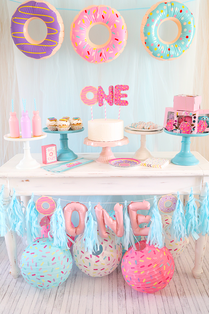 michelles party plan it Donut Girl First Birthday Party Theme