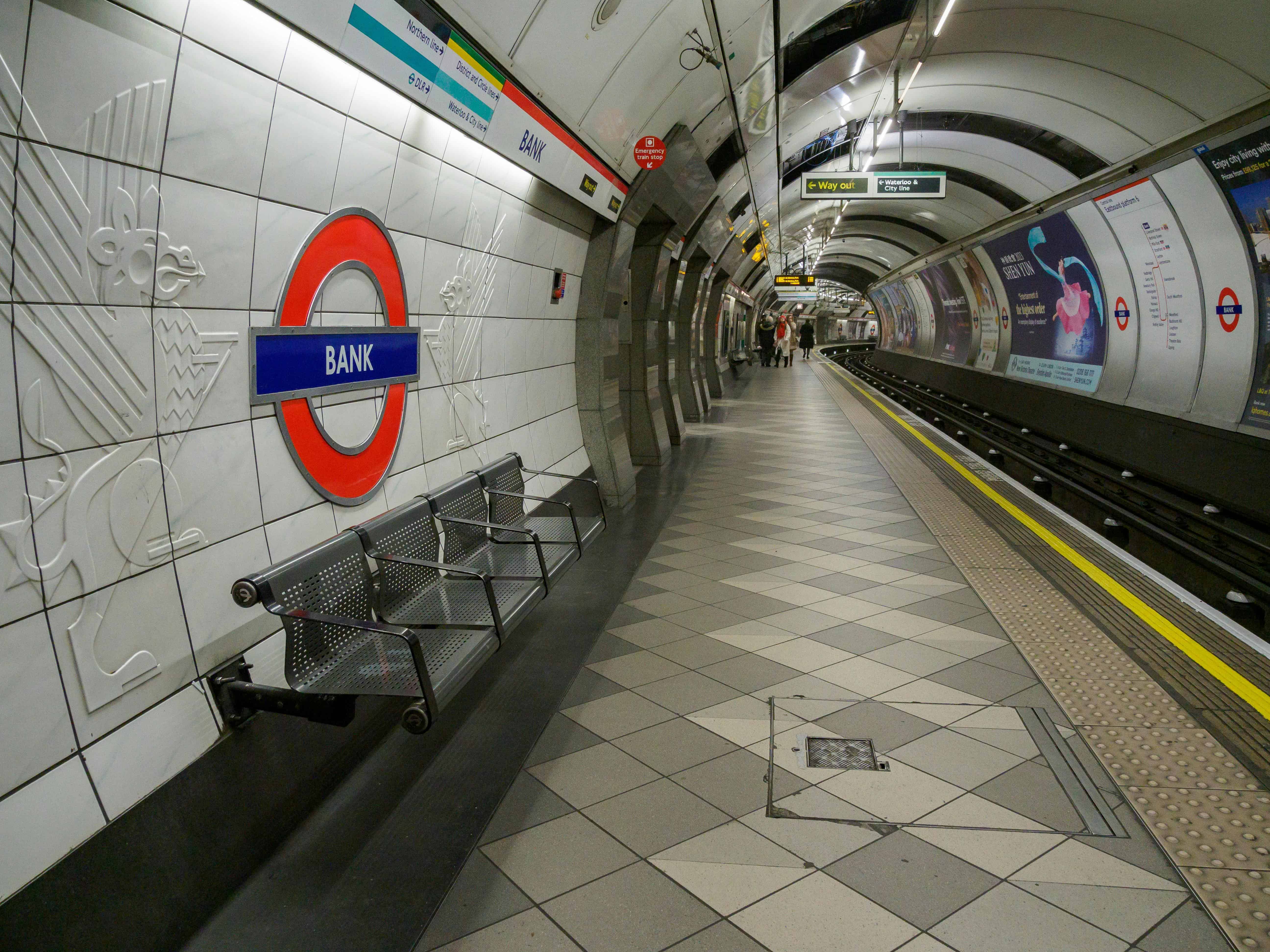 TFL London Bank Underground Tube Station, great transport links for best places to live in London in your 20s.