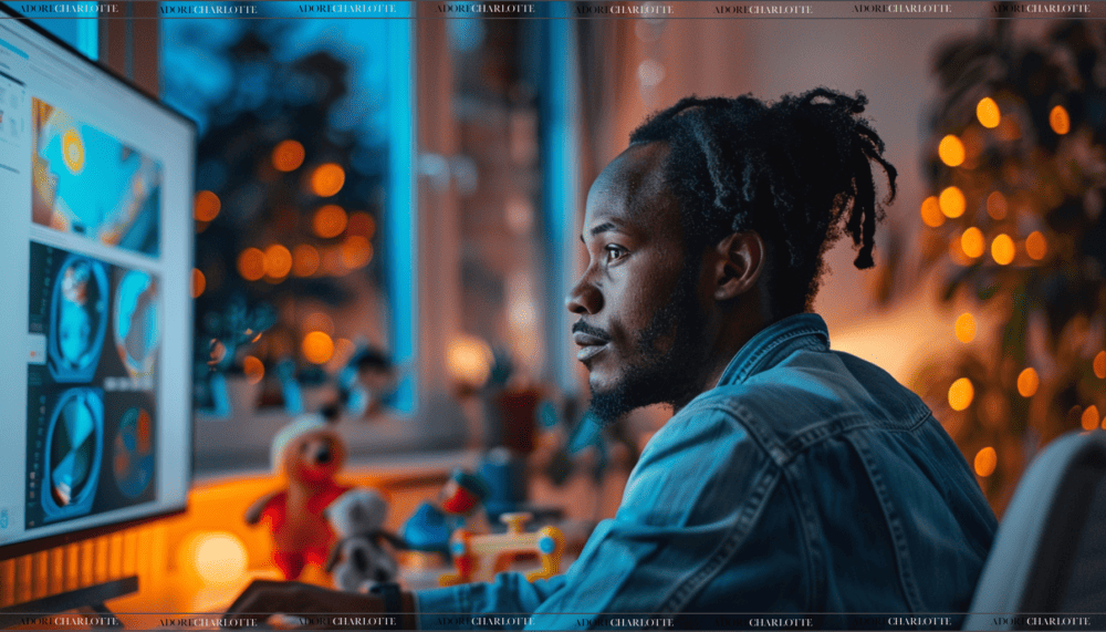 Side Hustles for Stay at Home Dads Father working in the evening while baby is asleep