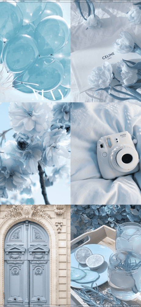 Aesthetic Baby Blue Spring May 2024 Phone Wallpaper