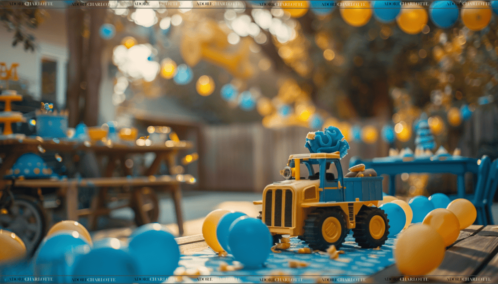 Construction Site Boy First Birthday Theme Party Outdoor Decorations 