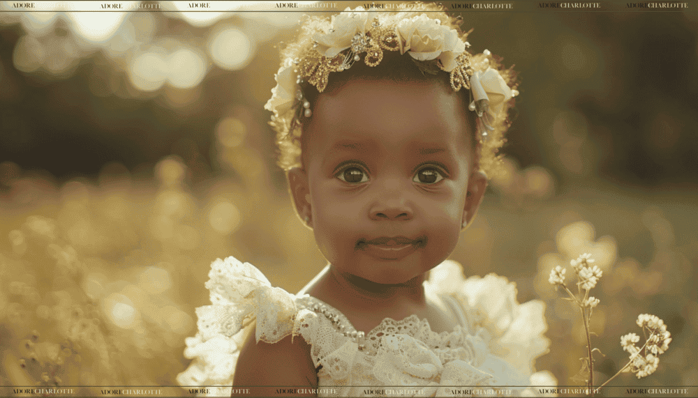 Elegant Baby Girl Names Adorable Black Baby Girl Princess in the sunset