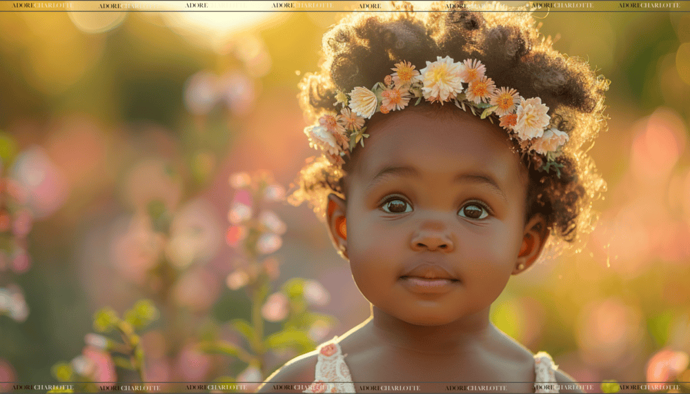 Elegant Baby Girl Names Beautiful Black Baby Girl Princess in the sunset