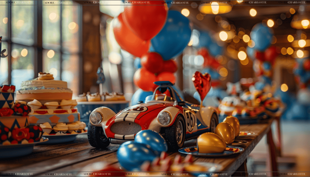 Racing Car Rev-up Boy First Birthday Theme Party Indoor Decorations