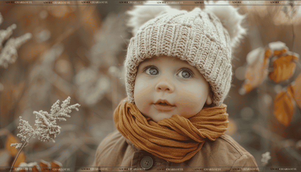 Mateo adorable todder wrapped up warm on a winter day