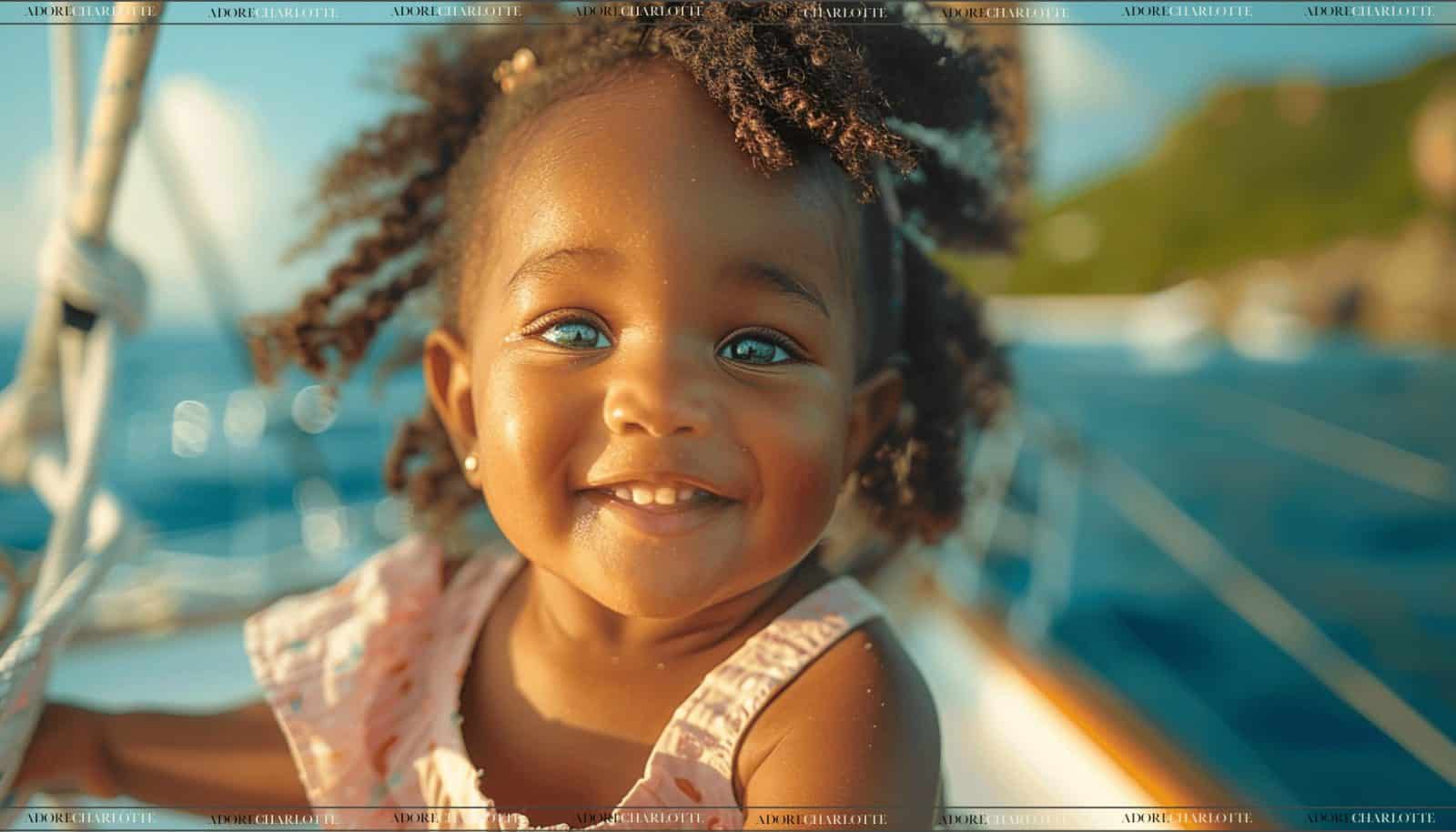 Black Baby Girl Names adorable toddler on a sail boat.