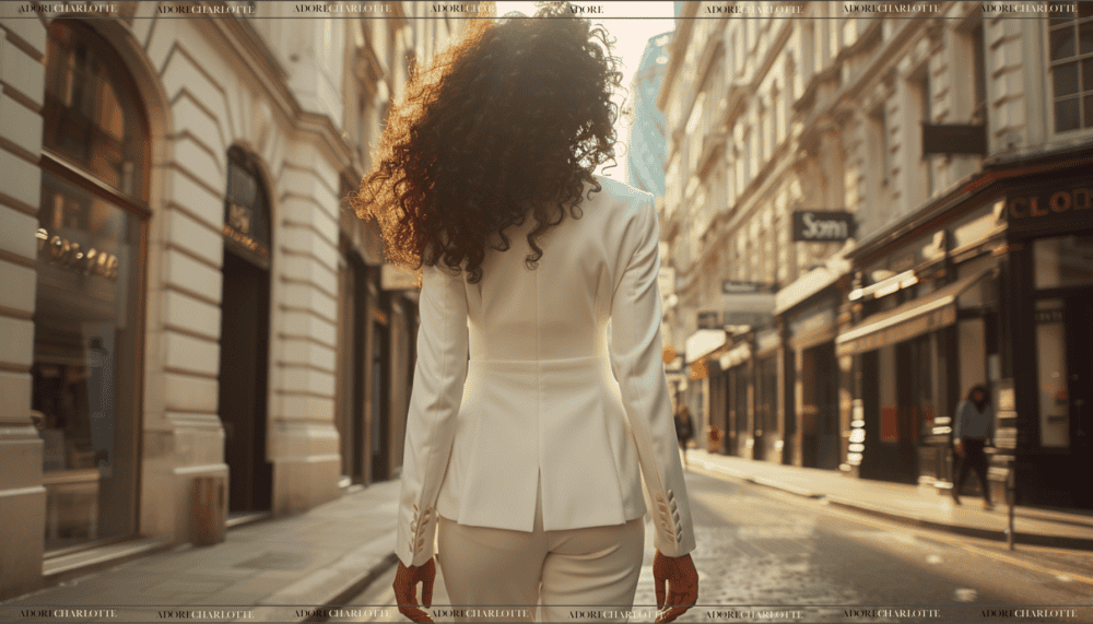 Deep Wave Hairstyles woman on a shopping street