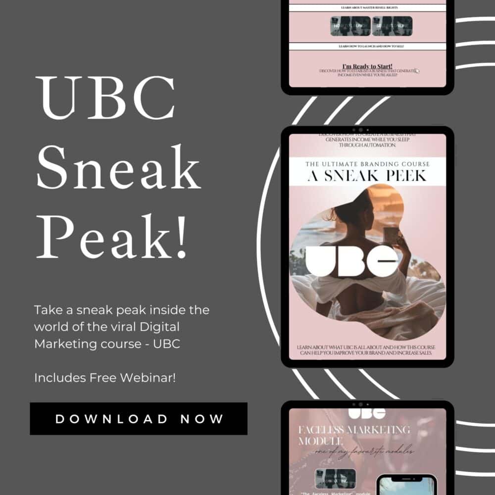 Mom Millionaire Mindset UBC Sneak Peak