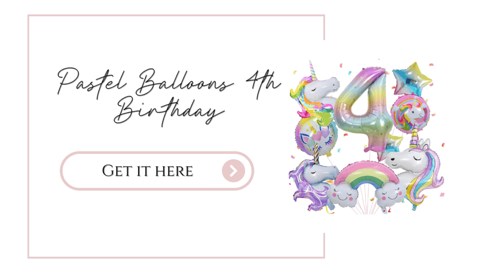 Unicorn Birthday Party pastel balloons birthday bundle