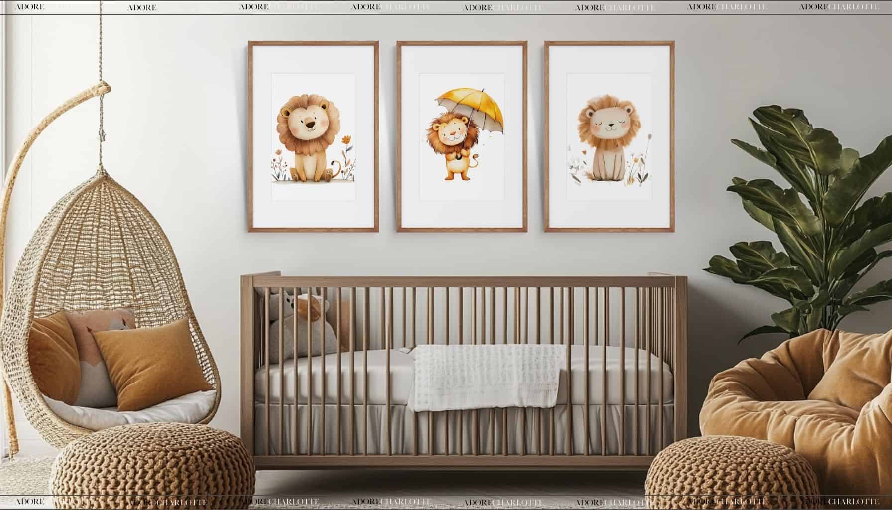 13 Adorable FREE Baby Lion Animal Nursery Wall Art Printable - Adore ...