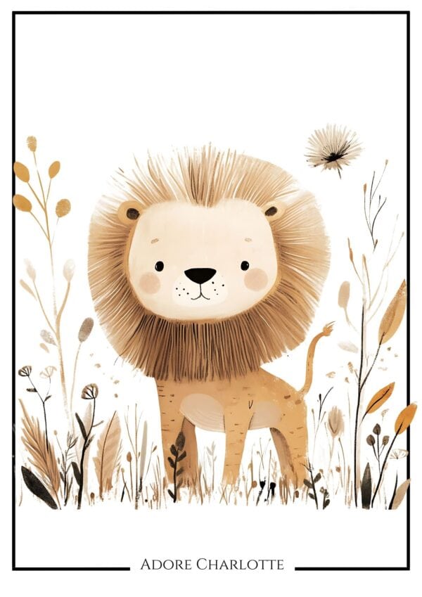 13 Adorable FREE Baby Lion Animal Nursery Wall Art Printable - Adore ...