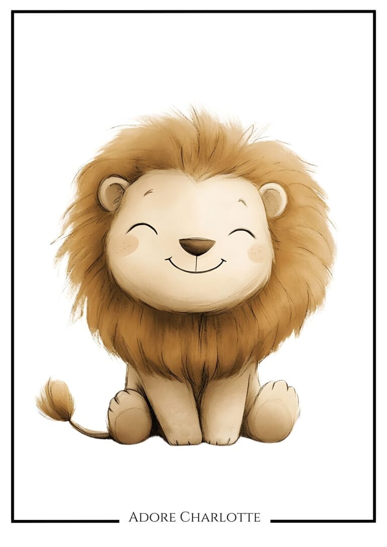 13 Adorable FREE Baby Lion Animal Nursery Wall Art Printable - Adore ...