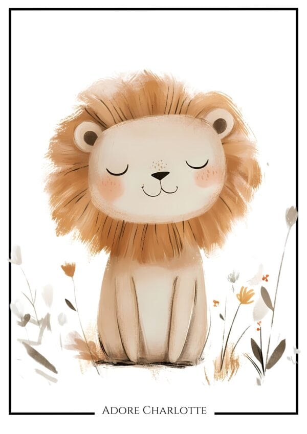 13 Adorable FREE Baby Lion Animal Nursery Wall Art Printable - Adore ...