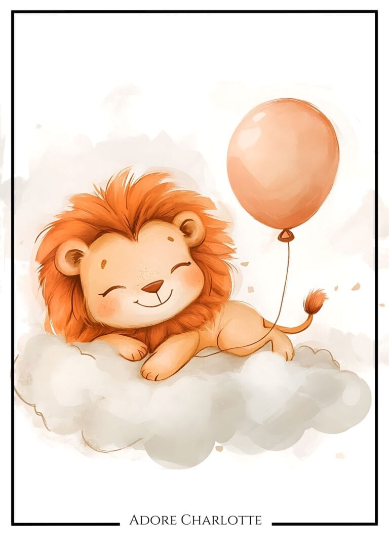13 Adorable FREE Baby Lion Animal Nursery Wall Art Printable - Adore ...