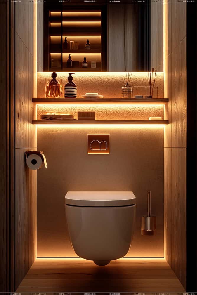 Over the toilet storage Small Apartment Bathroom Ideas