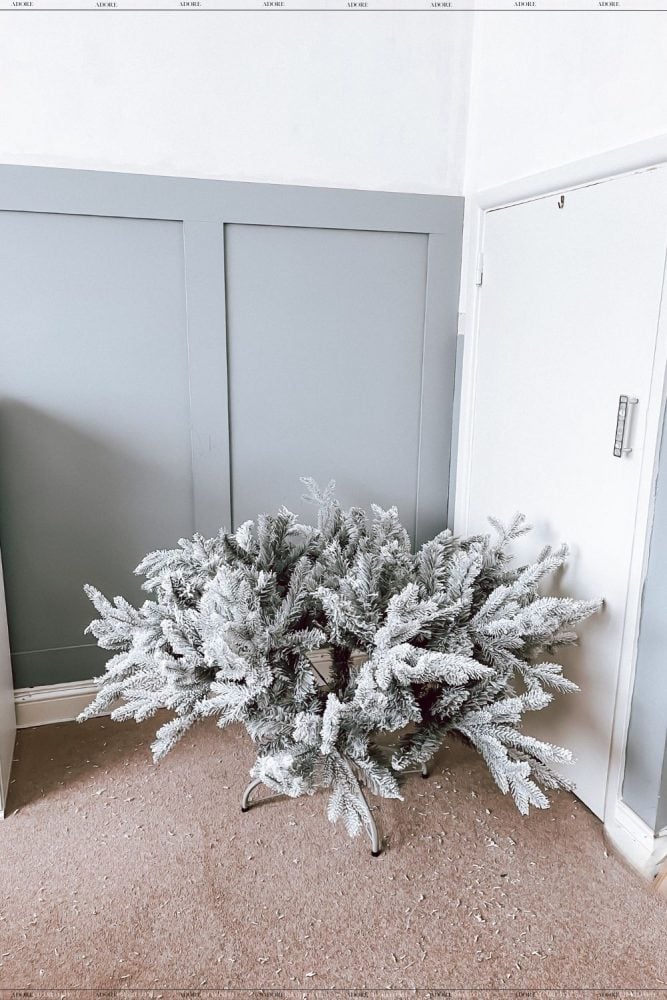 We R Christmas Snow Flocked Grey Fir Christmas Tree, 6 ft