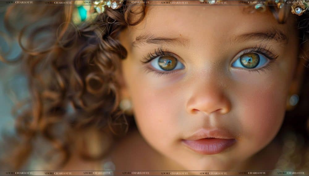 Middle Name for Harlow Beautiful mixed race toddler with curly hair
