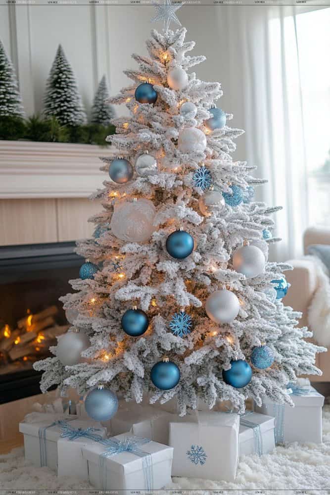 Winter wonderland Theme Flocked Fir Christmas Tree