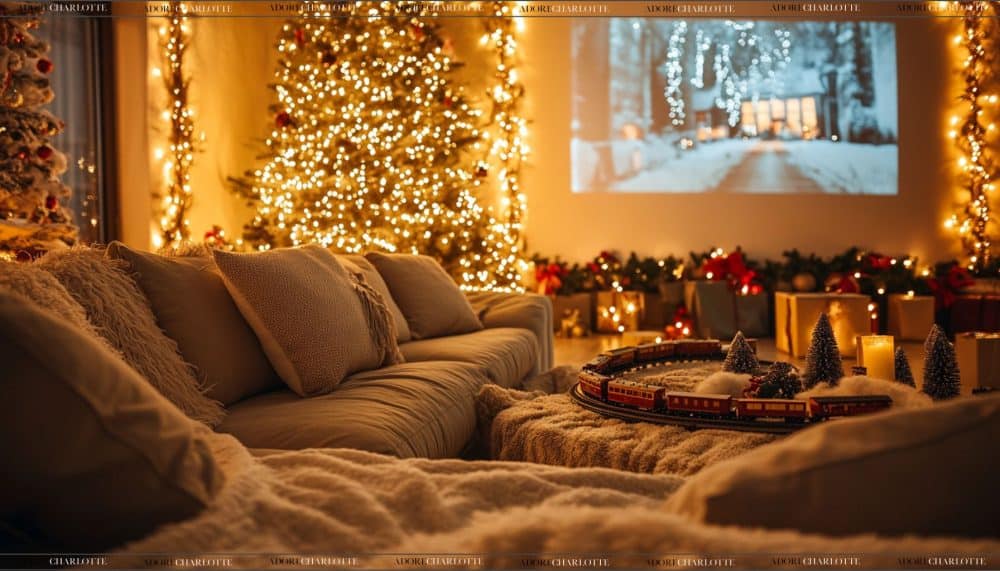 Beautiful Festive family living room