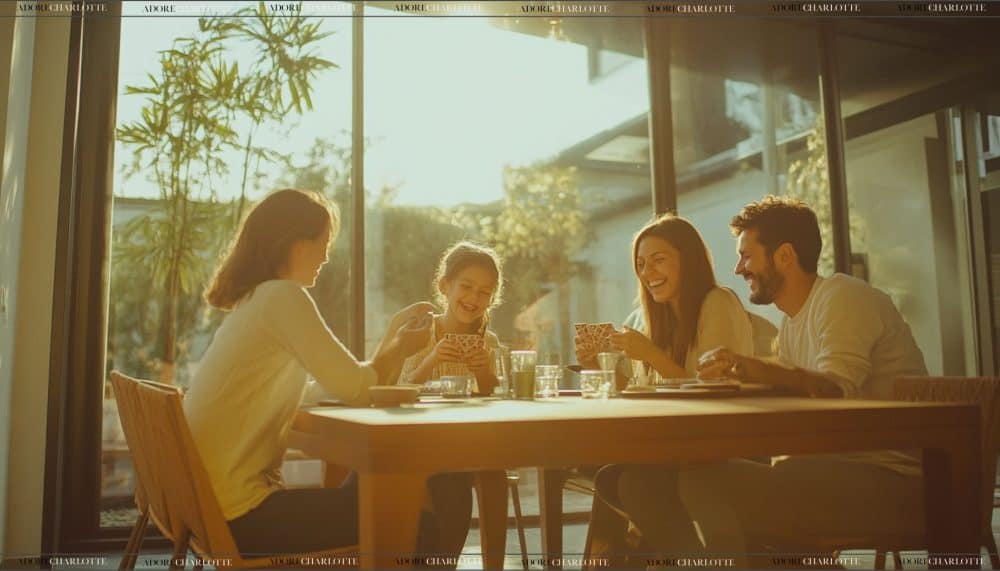 Happy Family Playing Games.