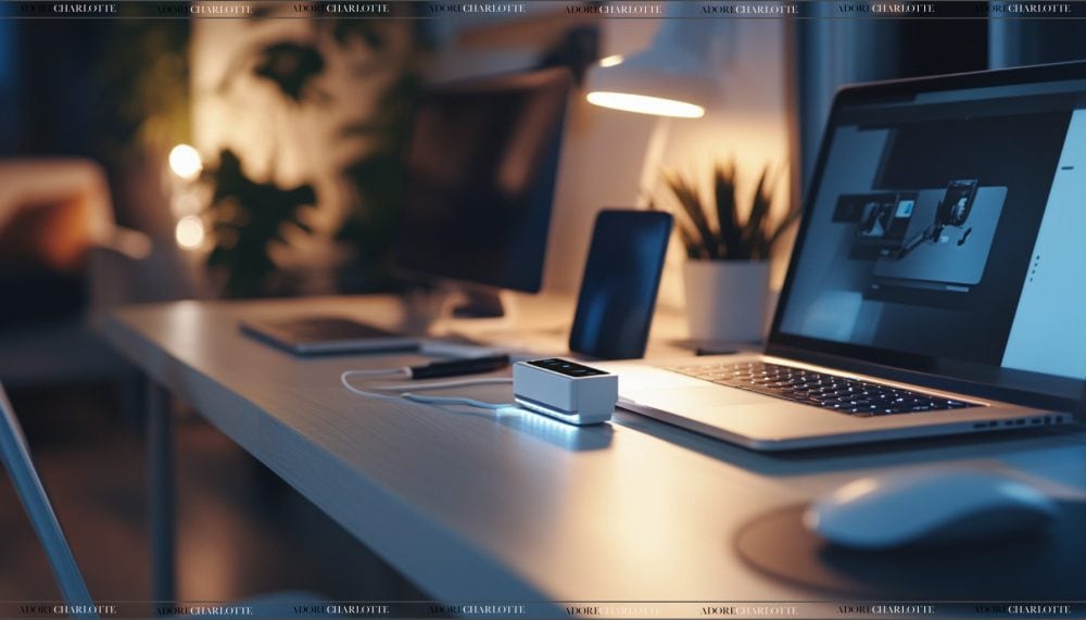 two laptops on a desk