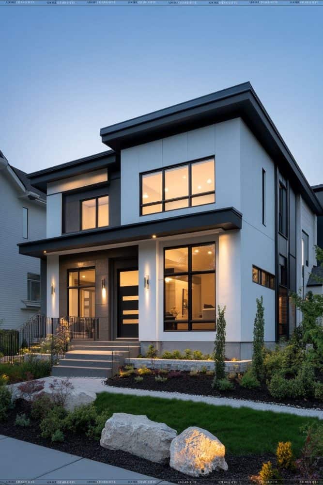 uPVC Paint colours Home Outdoor Black & White Image