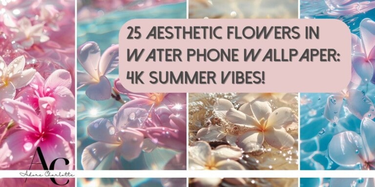 25 Aesthetic Flowers in Water Phone Wallpaper